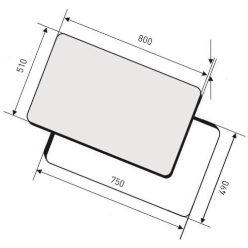 Kích thước bếp từ Elica LIEN DIAMOND 805 BL