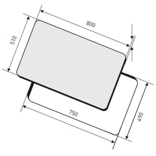 Kích thước bếp từ Elica LIEN DIAMOND 805 WH