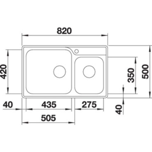 Chậu rửa chén bát inox Hafele Blanco - LEMIS XL 8-IF 570.27.189 3 Kích thước chậu rửa chén bát inox Hafele Blanco – LEMIS XL 8-IF 570.27.189