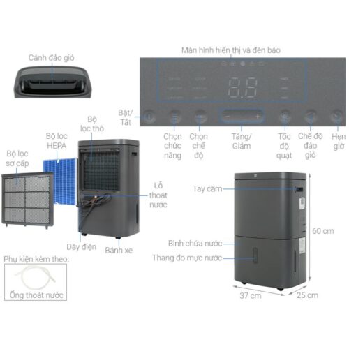 Kích thước máy hút ẩm Electrolux EDH14TRBD2