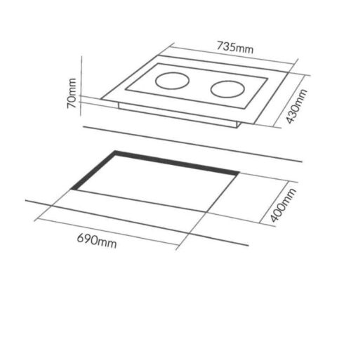 Kích thước bếp từ Eurosun EU-T706PLUS