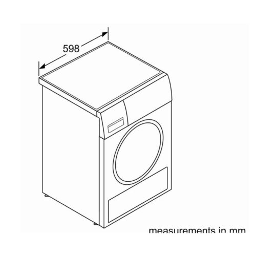 Kích thước chiều ngang máy sấy quần áo Bosch WTW87561SG