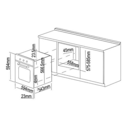 Kích thước lò nướng Faster FS401IG