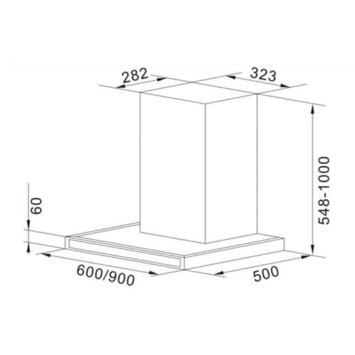 Kích thước của Máy hút mùi Chefs EH-R106E9