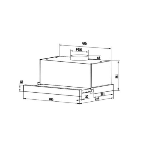 Kích thước của Máy hút mùi Teka CH 1170P