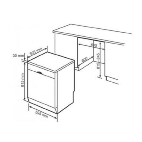 Kích thước máy rửa bát Bosch SMS4HCI48E Serie 4