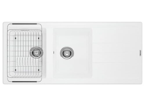 Chậu rửa bát Konox Granite Sink Phoenix 1160 – White Silver