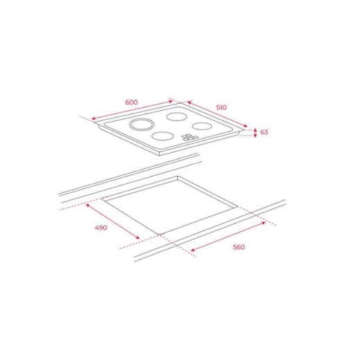 Kích thước của Bếp điện Teka TT 6315