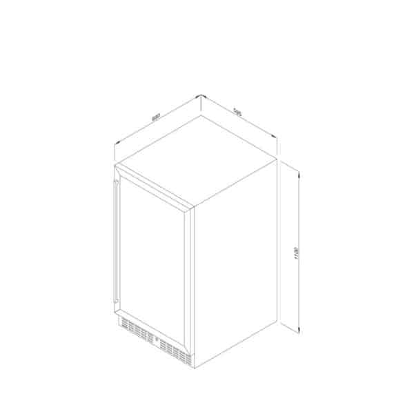 Kích thước của Tủ Rượu Malloca MWC-89S Kích thước của Tủ Rượu Malloca MWC-89S