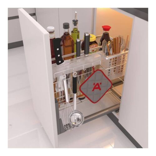 Ảnh thực tế Bộ đựng dao thớt chai lọ Sonata 350mm Hafele 549.20.019