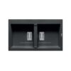 Chậu rửa chén đá 2 hố Elica Pyragranite Kartesio 2B Iron Grey 70054311
