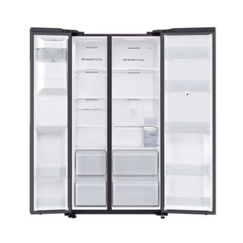 Bên trong tủ lạnh 2 cánh side by side 616 lít Samsung Family Hub RS64T5F01B4/SV