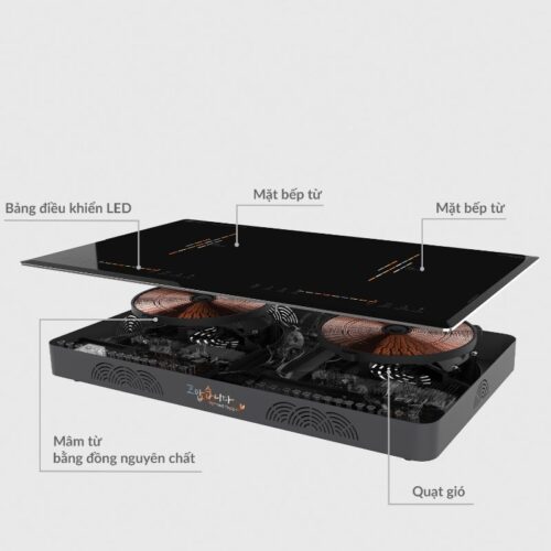 Chi tiết bếp từ đôi Hawonkoo CEH-222-II