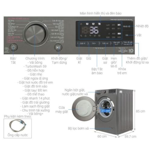 kich thuoc may giat lg ai dd inverter 10 kg fv1410s4m1