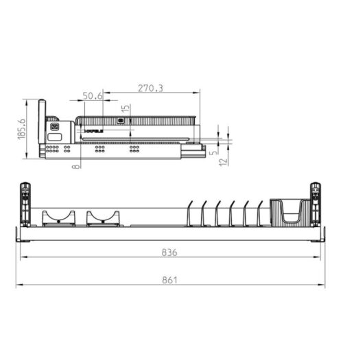 Kích thước Rổ đựng bát đĩa Hafele 545.14.309